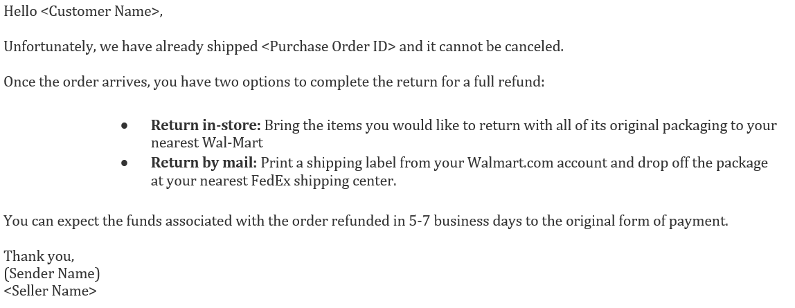 消息中心常见回复模板