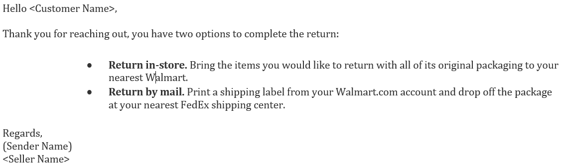 消息中心常见回复模板