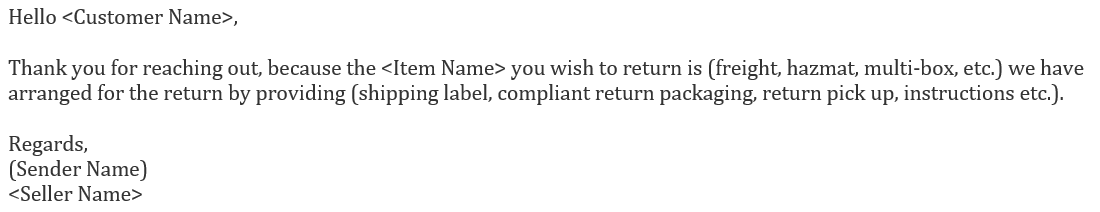 消息中心常见回复模板