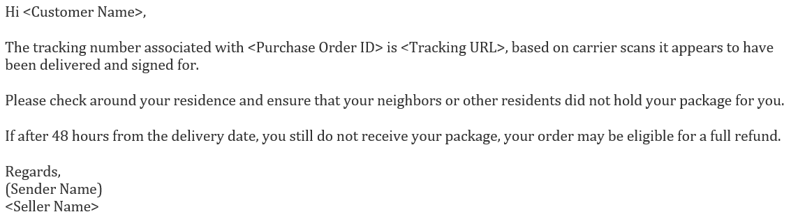 消息中心常见回复模板