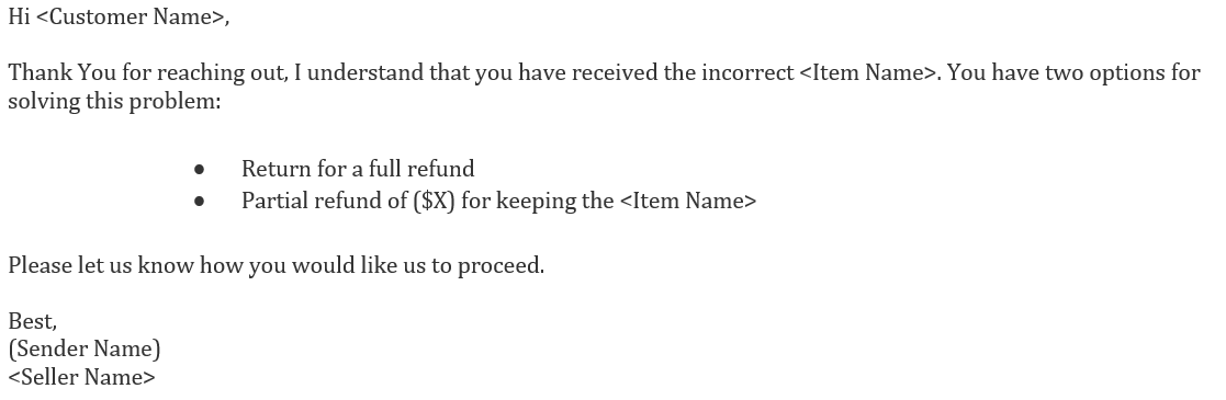 消息中心常见回复模板